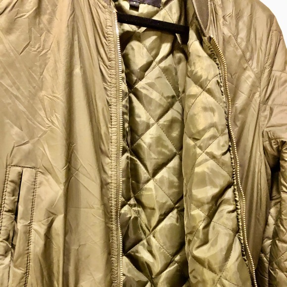 Womens Olive green Bomber jacket Size Sm - Picture 5 of 5